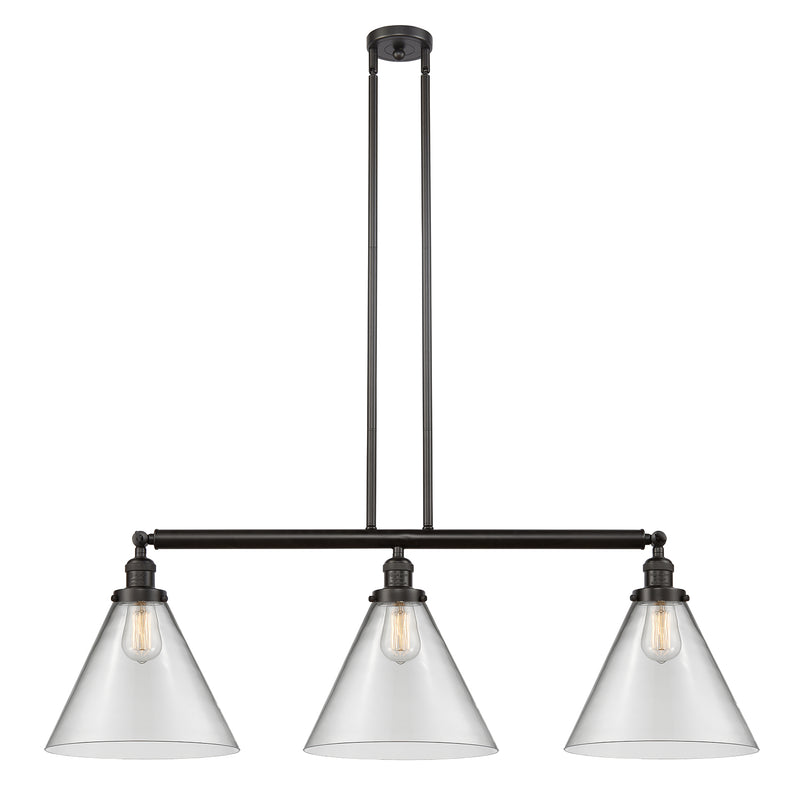 Cone Island Light shown in the Oil Rubbed Bronze finish with a Clear shade