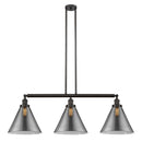 Cone Island Light shown in the Oil Rubbed Bronze finish with a Plated Smoke shade