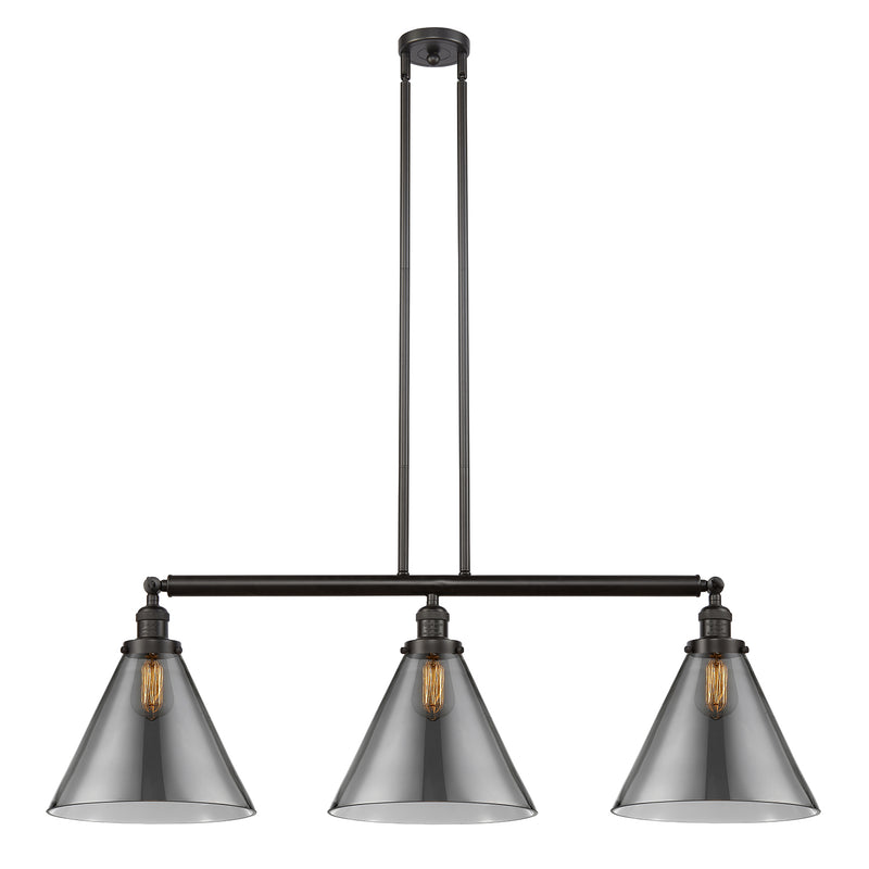 Cone Island Light shown in the Oil Rubbed Bronze finish with a Plated Smoke shade