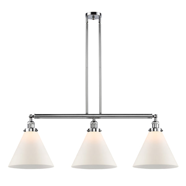 Cone Island Light shown in the Polished Chrome finish with a Matte White shade