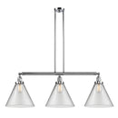 Cone Island Light shown in the Polished Chrome finish with a Clear shade