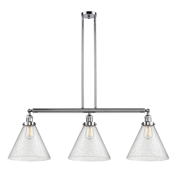 Cone Island Light shown in the Polished Chrome finish with a Seedy shade