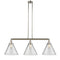 Cone Island Light shown in the Polished Nickel finish with a Clear shade