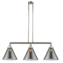 Cone Island Light shown in the Polished Nickel finish with a Plated Smoke shade