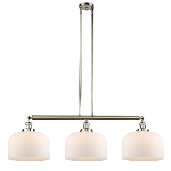 Bell Island Light shown in the Polished Nickel finish with a Matte White shade