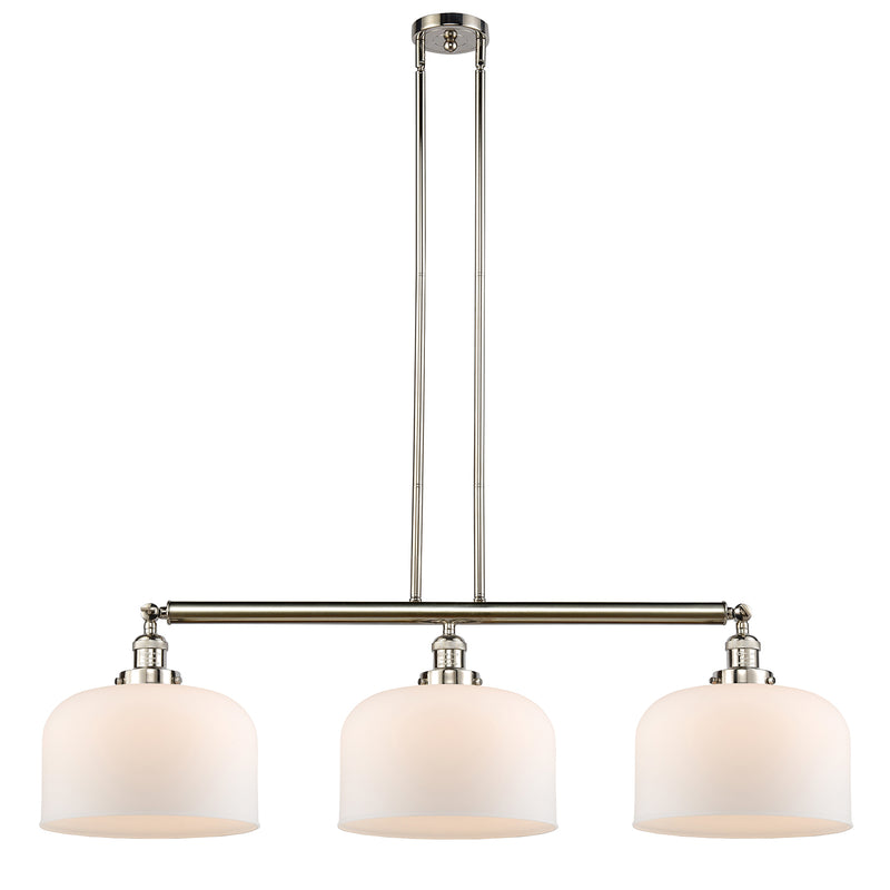 Bell Island Light shown in the Polished Nickel finish with a Matte White shade