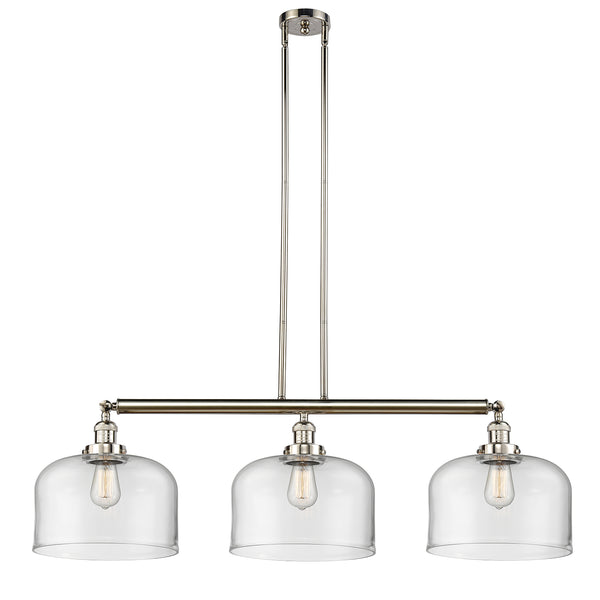 Bell Island Light shown in the Polished Nickel finish with a Clear shade