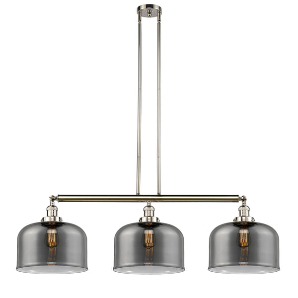 Bell Island Light shown in the Polished Nickel finish with a Plated Smoke shade