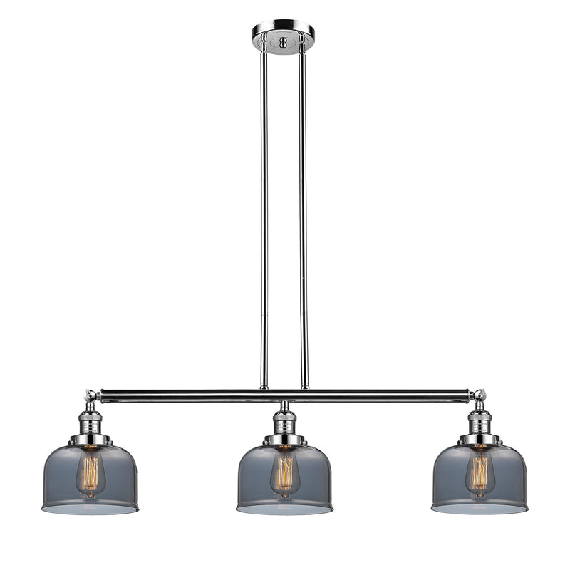 Bell Island Light shown in the Polished Nickel finish with a Plated Smoke shade