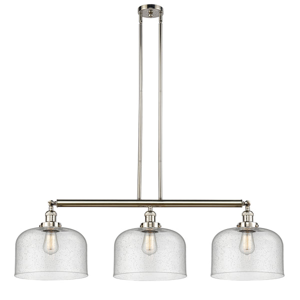 Bell Island Light shown in the Polished Nickel finish with a Seedy shade