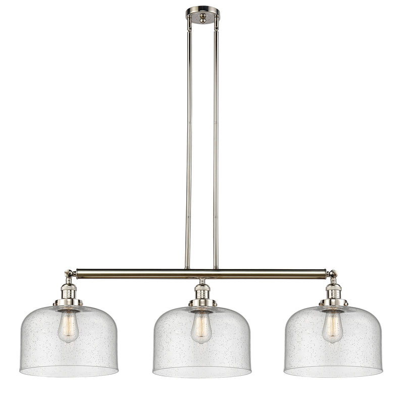 Bell Island Light shown in the Polished Nickel finish with a Seedy shade