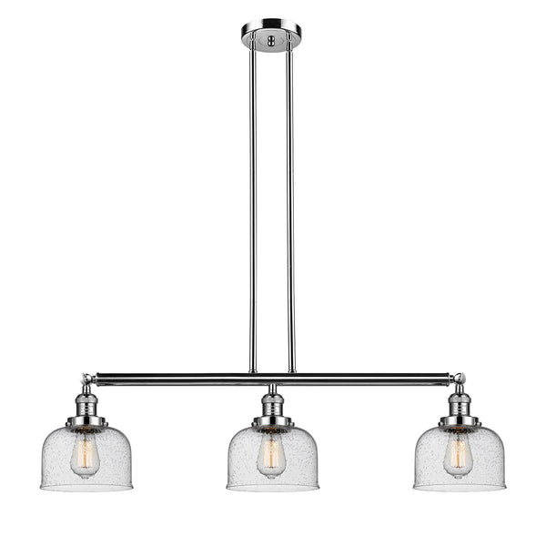 Bell Island Light shown in the Polished Nickel finish with a Seedy shade