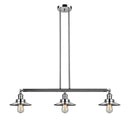 Railroad Island Light shown in the Polished Nickel finish with a Polished Nickel shade