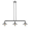 Railroad Island Light shown in the Polished Nickel finish with a Polished Nickel shade