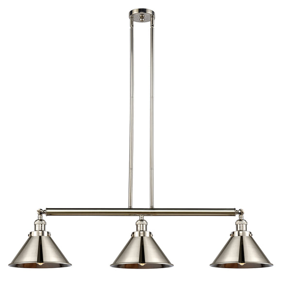 Briarcliff Island Light shown in the Polished Nickel finish with a Polished Nickel shade