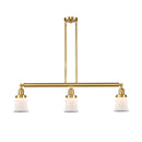 Canton Island Light shown in the Satin Gold finish with a Matte White shade