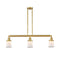 Canton Island Light shown in the Satin Gold finish with a Matte White shade