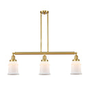 Canton Island Light shown in the Satin Gold finish with a Matte White shade