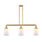 Canton Island Light shown in the Satin Gold finish with a Matte White shade