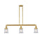 Canton Island Light shown in the Satin Gold finish with a Clear shade