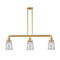 Canton Island Light shown in the Satin Gold finish with a Clear shade