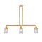 Canton Island Light shown in the Satin Gold finish with a Seedy shade