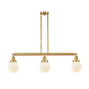 Beacon Island Light shown in the Satin Gold finish with a Matte White shade