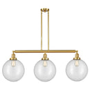 Beacon Island Light shown in the Satin Gold finish with a Clear shade