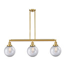 Beacon Island Light shown in the Satin Gold finish with a Clear shade