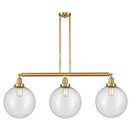 Beacon Island Light shown in the Satin Gold finish with a Seedy shade