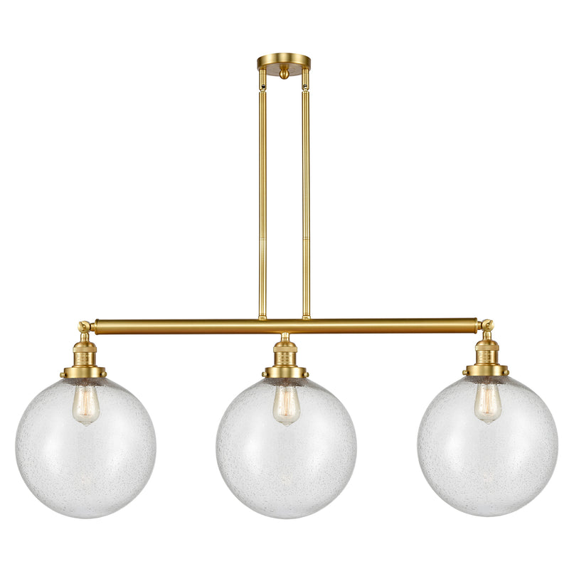 Beacon Island Light shown in the Satin Gold finish with a Seedy shade