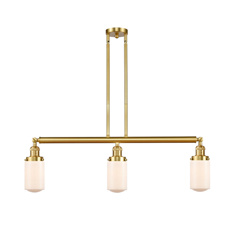 Dover Island Light shown in the Satin Gold finish with a Matte White shade