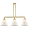 Cone Island Light shown in the Satin Gold finish with a Matte White shade