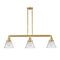 Cone Island Light shown in the Satin Gold finish with a Clear shade