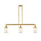 Bell Island Light shown in the Satin Gold finish with a Matte White shade