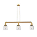 Bell Island Light shown in the Satin Gold finish with a Clear shade