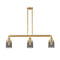 Bell Island Light shown in the Satin Gold finish with a Plated Smoke shade