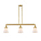 Cone Island Light shown in the Satin Gold finish with a Matte White shade