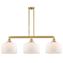 Bell Island Light shown in the Satin Gold finish with a Matte White shade