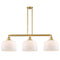 Bell Island Light shown in the Satin Gold finish with a Matte White shade