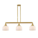 Bell Island Light shown in the Satin Gold finish with a Matte White shade