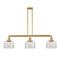 Bell Island Light shown in the Satin Gold finish with a Clear shade