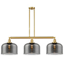 Bell Island Light shown in the Satin Gold finish with a Plated Smoke shade