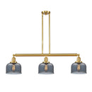 Bell Island Light shown in the Satin Gold finish with a Plated Smoke shade