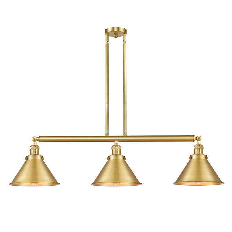 Briarcliff Island Light shown in the Satin Gold finish with a Satin Gold shade