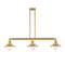 Railroad Island Light shown in the Satin Gold finish with a Satin Gold shade