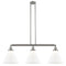 Cone Island Light shown in the Brushed Satin Nickel finish with a Matte White shade