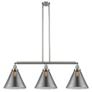 Cone Island Light shown in the Brushed Satin Nickel finish with a Plated Smoke shade