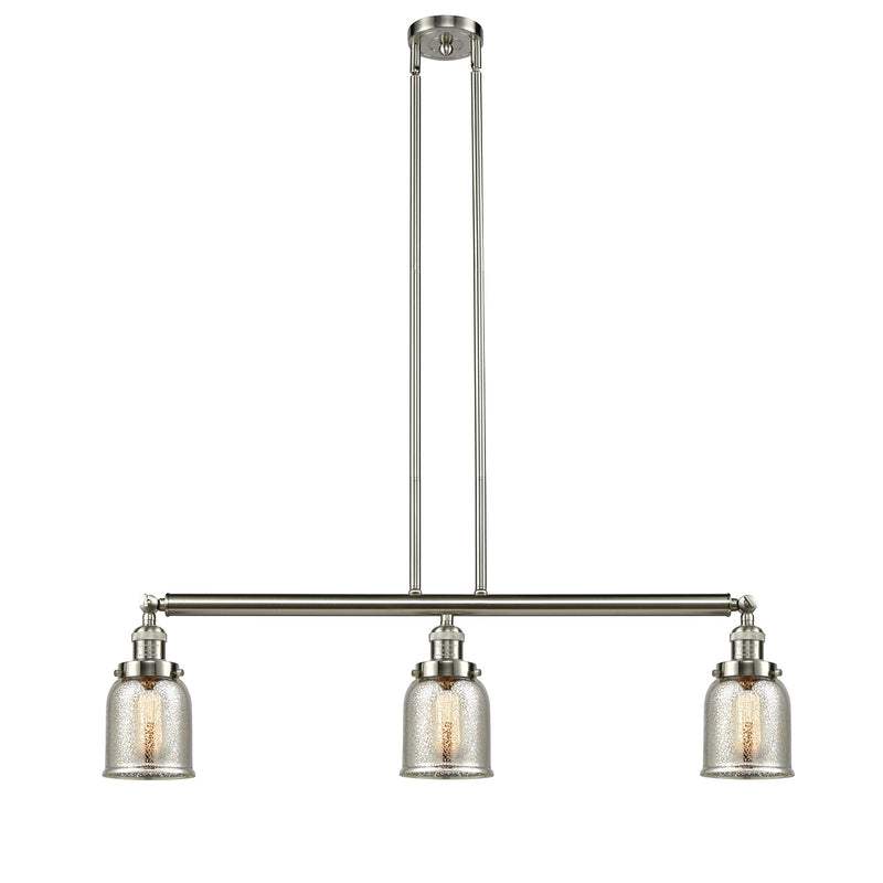 Bell Island Light shown in the Brushed Satin Nickel finish with a Silver Plated Mercury shade