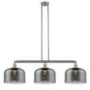 Bell Island Light shown in the Brushed Satin Nickel finish with a Plated Smoke shade